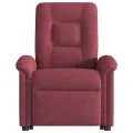 Fauteuil inclinable de massage Rouge bordeaux Tissu