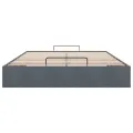Cadre de lit ottoman sans matelas gris foncé 140x190 cm velours