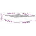 Cadre de lit ottoman sans matelas gris foncé 140x190 cm velours