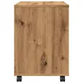 Armoire roulante chêne artisanal 45x38x54 cm bois d'ingénierie