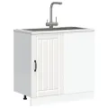 Meuble de base de lavabo Lucca blanc bois d'ingénierie