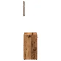 Armoire de salle de bain et miroir vieux bois bois d'ingénierie