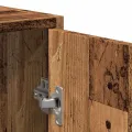 Armoire de salle de bain et miroir vieux bois bois d'ingénierie