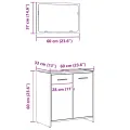 Armoire de salle de bain et miroir vieux bois bois d'ingénierie