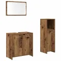 Ensemble de meubles salle de bain 3 pcs bois d'ingénierie