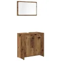 Ensemble de meubles salle de bain 3 pcs bois d'ingénierie