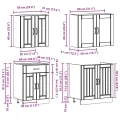 Ensemble d'armoires de cuisine 4 pcs Kalmar bois d'ingénierie