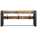 Porte-manteau 80x35x35 cm bois de manguier massif brut