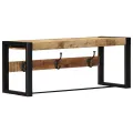 Porte-manteau 80x35x35 cm bois de manguier massif brut