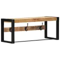 Porte-manteau 80x35x35 cm bois de manguier massif brut
