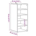 Armoire à chaussures vieux bois 32x35x70 cm bois d'ingénierie