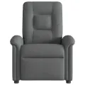 Fauteuil de massage inclinable Gris foncé Tissu