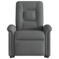 Fauteuil de massage inclinable Gris foncé Tissu