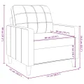 Ensemble de canapés 3 pcs marron tissu