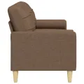Canapé 3 places avec oreillers décoratifs marron 210 cm tissu