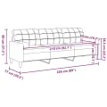 Canapé 3 places avec oreillers décoratifs marron 210 cm tissu