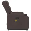 Fauteuil inclinable de massage Marron foncé Tissu