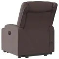 Fauteuil inclinable de massage Marron foncé Tissu