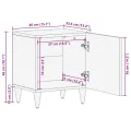 Tables de chevet 2 pcs 40x33,5x46 cm Bois de manguier solide