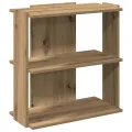Bibliothèque à 3 niveaux chêne artisanal 60x30x60 cm