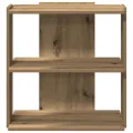 Bibliothèque à 3 niveaux chêne artisanal 60x30x60 cm