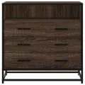 Commode chêne marron 70x41x70 cm bois d'ingénierie