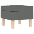 Chaise à bascule avec repose-pied Gris foncé Tissu