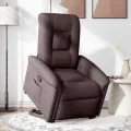 Fauteuil inclinable marron foncé tissu