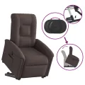 Fauteuil inclinable marron foncé tissu