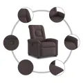 Fauteuil inclinable marron foncé tissu