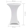 Housses élastiques de table Ø 80 cm Blanc 2 pcs