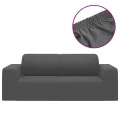 Housse extensible canapé 2places Anthracite Jersey de polyester
