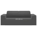 Housse extensible canapé 2places Anthracite Jersey de polyester