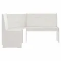 Banc d'angle REINE 151 cm blanc bois de pin solide