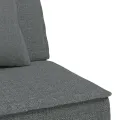Canapé-lit en forme de L gris foncé 255x140x70 cm tissu