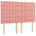 cadre de lit avec matelas Rose 140x200 cm Velours