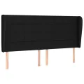 cadre de lit avec matelas Noir 200x200 cm Tissu