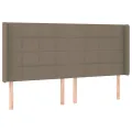 cadre de lit matelas et LED Taupe 200x200 cm Tissu