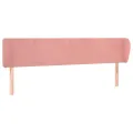 Tête de lit avec oreilles Rose 183x23x78/88 cm Velours