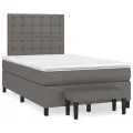 cadre de lit avec matelas Gris 120x200 cm Similicuir