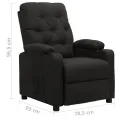 Fauteuil inclinable Noir Tissu