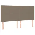 cadre de lit et matelas et LED Taupe 200x200cm Tissu