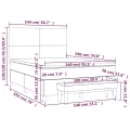 cadre de lit avec matelas Bleu 140x190 cm Tissu