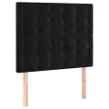 cadre de lit avec matelas Noir 90x190 cm Velours