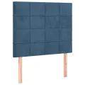 cadre de lit et matelas Bleu foncé 120x200cm Velours