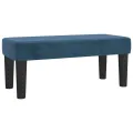 cadre de lit et matelas Bleu foncé 120x200cm Velours