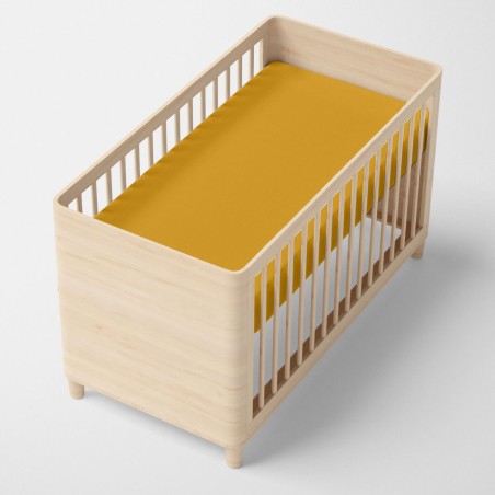 Lenzuolo con angoli HappyFriday BASIC KIDS Senape 60 x 120 x 14 cm