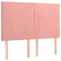 cadre de lit et matelas LED Rose 140x200 cm Velours