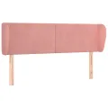 Tête de lit avec oreilles Rose 147x23x78/88 cm Velours