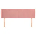 Tête de lit avec oreilles Rose 147x23x78/88 cm Velours